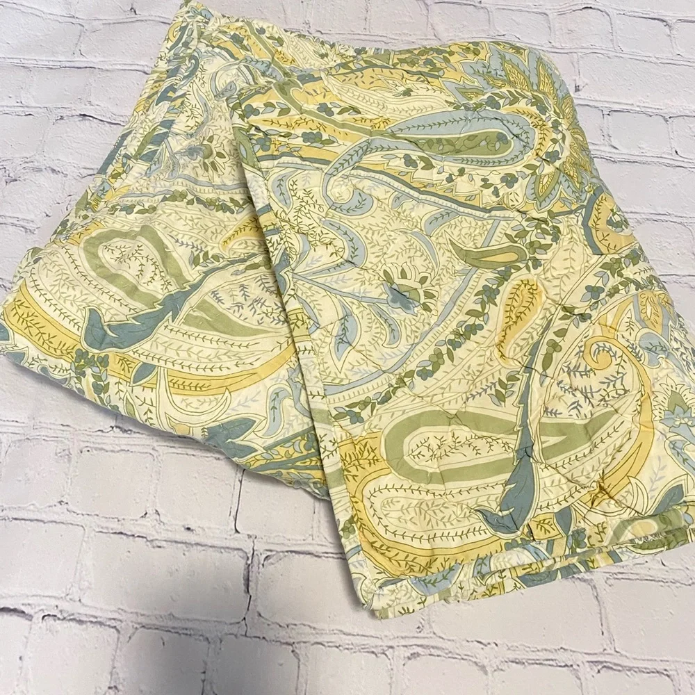 Pottery Barn floral paisley cotton standard shams